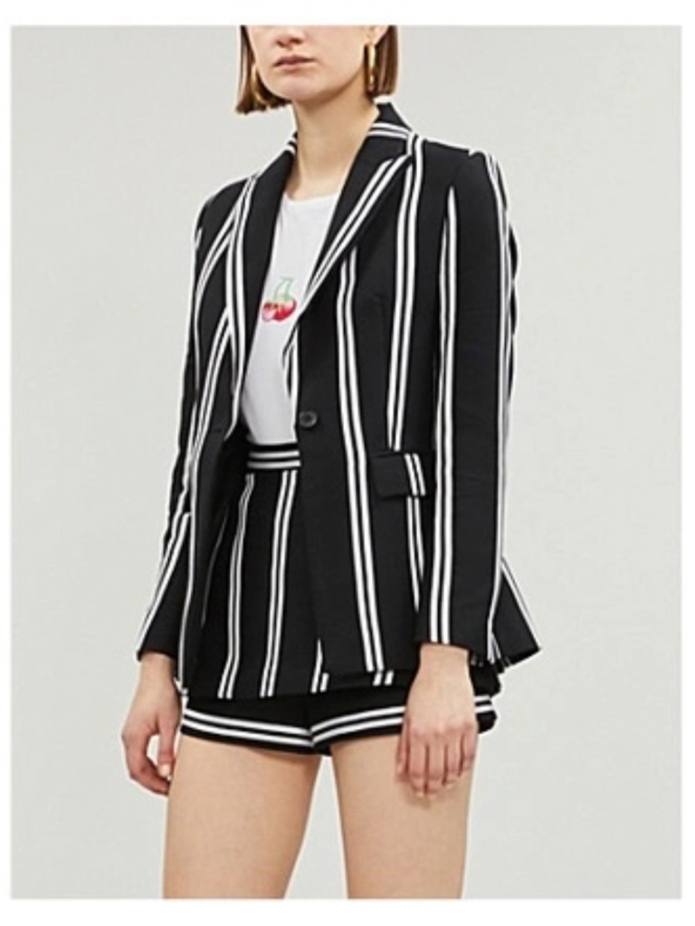 NWT Maje Ikila Striped Twill Shorts 36 XS MSRP $265